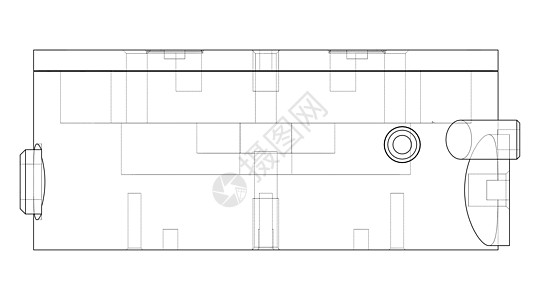 抽象行业对象概念 韦克托加工工程矢量机器元素轮廓工业大纲圆柱插图背景图片