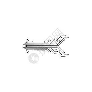 电路标志模板 vecto插图线条公司商业蓝色网络技术创造力电子一体化图片