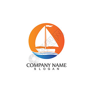 帆船插图巡航运动商业俱乐部品牌海浪蓝色绳索导航图片