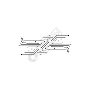电路标志模板 vecto电子一体化蓝色线条网络公司科学插图徽标创造力图片