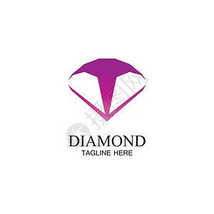 钻石标志模板水晶金融石头女士宝藏珠宝商业酒吧成功会计背景图片