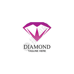 钻石标志模板礼物石头金融成功保险奢华宝石珠宝女士水晶背景图片