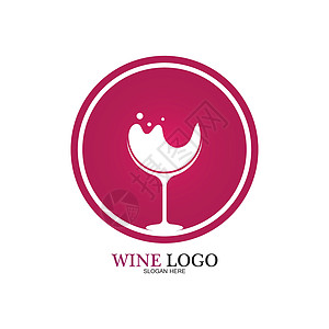 葡萄酒标志设计插图的 iconvecto标签葡萄园标识餐厅菜单饮料藤蔓瓶子艺术酒杯图片