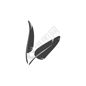 羽毛标志模板矢量符号鹅毛笔航班书法羽化插图墨水标识翅膀草图动物图片