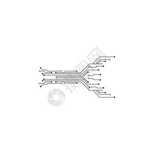 电路标志模板 vecto徽标线条公司电子科学网络创造力插图技术一体化图片