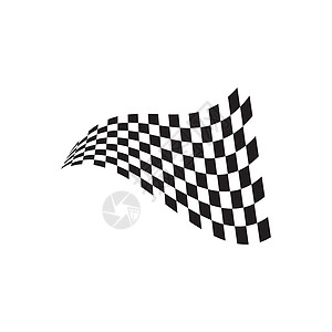 赛旗图标简单设计赛旗日志发动机精加工商业摩托车越野运动汽车白色标识黑色图片