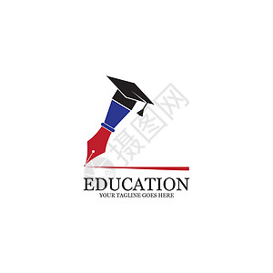教育标志模板 vecto创造力标识插图木板身份帽子知识文凭学校商业图片