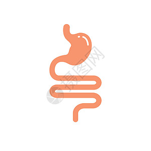 胃图标矢量插图设计模板卡通片器官便秘诊断内窥镜食管生物检查减肥腹部图片