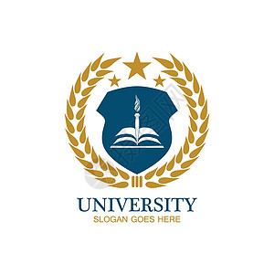 大学学院和课程标志设计模板徽章质量花圈学院商业横幅学生帽子图书馆标识图片