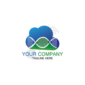 Dna 云标志矢量设计模板vecto诊所信息学基因组标识化学染色体插图螺旋基因药品图片