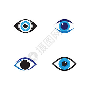 一套眼部护理标志模板 ico技术眼睛创造力公司身份电影健康互联网商业插图图片