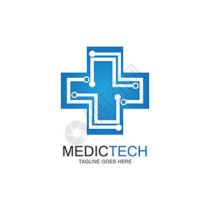 医疗技术标志设计 vecto原子创新生物学医院健康蓝色科学药品生物商业图片