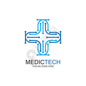 医疗技术标志设计 vecto公司药品医院活力生物药店网络蓝色科学健康图片