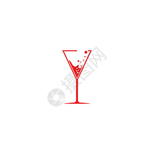 酒精饮料葡萄酒标志模板矢量图标签标识酒厂玻璃餐厅庆典液体插图酒吧藤蔓插画