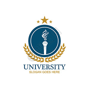 大学学院和课程标志设计模板标识建筑教育藤蔓学院商业图书馆横幅蓝色帽子背景图片