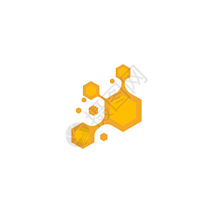 蜂蜜标志模板设计 Vecto蜜蜂商业标签橙子蜂窝六边形液体黄色农场白色图片