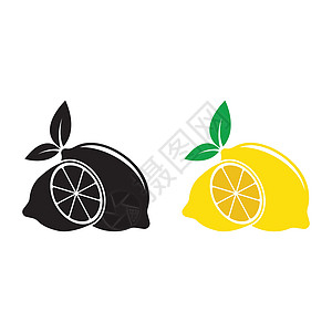 新鲜柠檬酸橙标志矢量模板热带柠檬水果标识果汁插图叶子食物图片