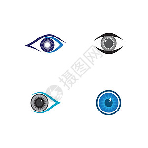 一套眼部护理标志模板 ico眼睛插图技术电影健康创造力身份公司商业互联网图片
