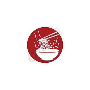 面条标志模板矢量符号菜单食物筷子送货拉面餐厅午餐酒吧标识美食背景图片