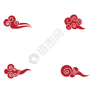 设置中国云 Logo 模板矢量符号装饰品墙纸红色天空卡通片艺术多云图片