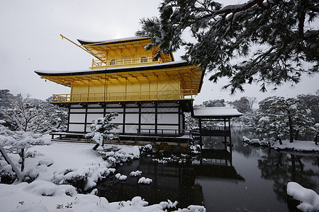 京角寺雪公园蓝色旅行地标寺庙花园建筑建筑学历史旅游图片