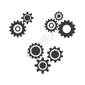 齿轮徽标模板矢量图标它制作图案工程标识机械技术字母车轮工程师引擎插图网络图片