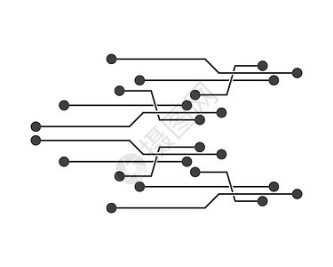 电路标志模板木板芯片科学处理器技术工程电脑插图白色硬件背景图片