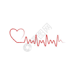 心脏脉搏标志模板矢量符号监视器药品插图诊断韵律速度心脏病学测试生活心电图图片