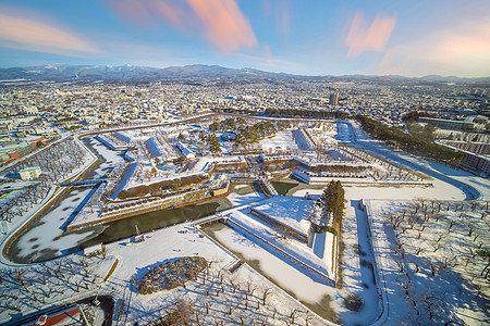 北海道河交市中心高柳阁景观场景旅行天线天际吸引力地标建筑学观光历史性图片