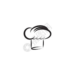 厨师标志模板矢量符号厨房餐厅菜单炊具标识标签帽子咖啡店食物午餐背景图片