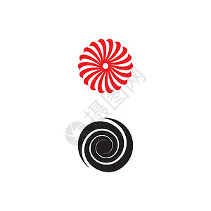 涡 Logo 模板矢量符号艺术插图飓风涡流蓝色圆形螺旋网络漩涡标识图片