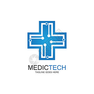 医疗技术标志设计 vecto健康蓝色生物创新商业网络药品科学标识医院图片