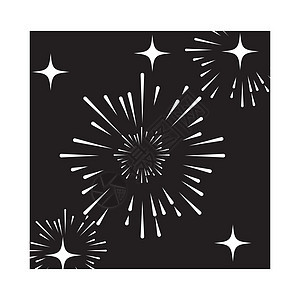 烟花标志模板矢量符号庆典黑色派对白色节日纪念日乐趣艺术周年焰火图片