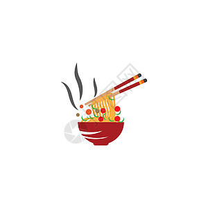 面条标志模板矢量符号拉面标识食物筷子酒吧菜单午餐餐厅送货美食背景图片