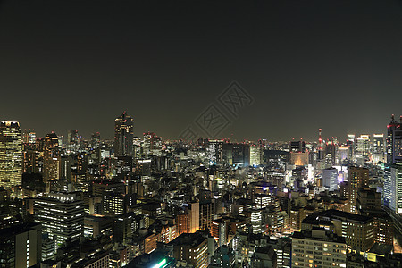 晚上东京市风景首都窗户商业办公室摩天大楼天际旅行天线景观全景图片