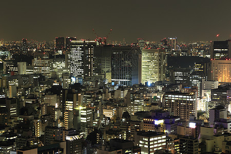 晚上东京市风景摩天大楼景观街道天空场景窗户城市建筑学建筑物建筑图片