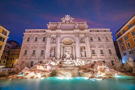 罗马在意大利罗马的展望建筑学旅行风格景观大理石历史性旅游喷泉观光雕塑图片
