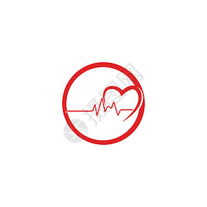 心脏脉搏标志模板矢量符号速度监视器韵律医疗曲线海浪心电图有氧运动药品插图图片