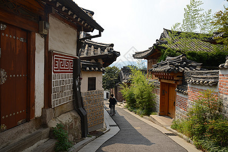 朝鲜老城村庄旅行古董城市历史石头地标景观游客建筑学图片