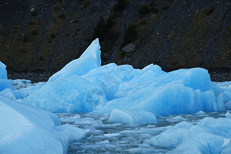 智利巴塔哥尼亚冰川灰色的蓝冰蓝色痛苦旅行公园旅游山脉国家场地天空冰山图片