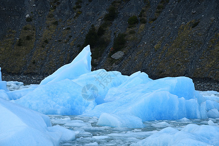 智利巴塔哥尼亚冰川灰色的蓝冰山脉冰山痛苦公园天空蓝色旅游场地旅行国家图片
