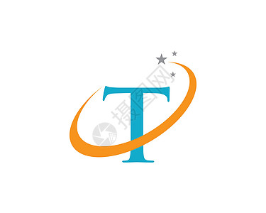 T 字母徽标概念互联网竞争箭头中心公司竞争力金融法律律师图片