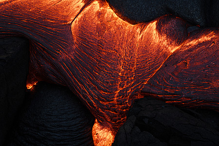 熔岩表面流国家岩石危险活力红色火山地热液体公园流动高清图片