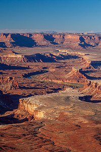 犹他州死马角国家公园自然天线风景岩石农村旅行沙漠地质学地标天际图片