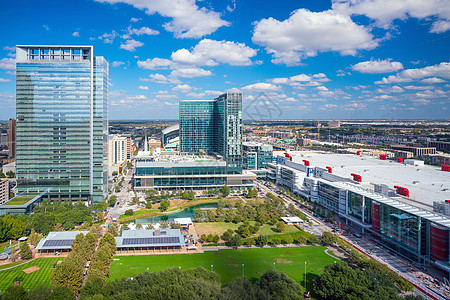 下城休斯顿天线摩天大楼观光旅行天空中心景观蓝色草地公园地标图片