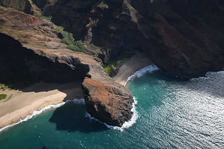 Kauai海岸景观悬崖风景假期热带海滩旅游天线海岸线旅行天堂图片