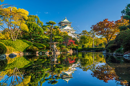 大阪大阪城堡天空忍者观光旅游世界建筑吸引力公园历史城市图片