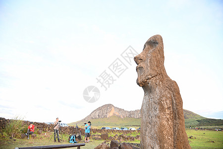 复活节岛的海洋纪念碑数字世界文化遗产摩艾宗教石像太阳图片