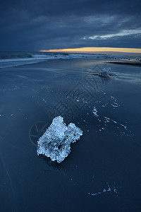 约库萨隆海滩火山冰川海岸旅行海洋海浪黑色蓝色冰山水晶图片