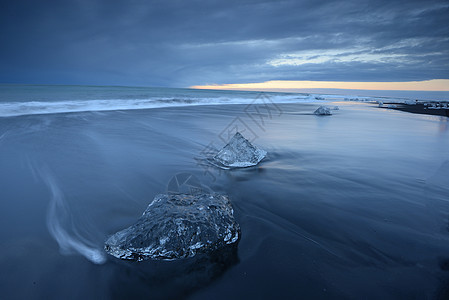 约库萨隆海滩沙龙土地海岸黑色海洋火山旅行水晶冰川冰山图片